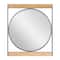 Brown Iron Industrial Wall Mirror, 34" x 30" x 1"